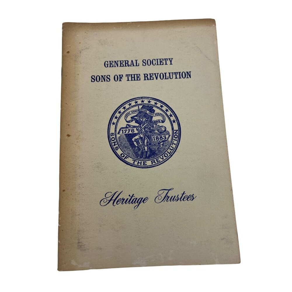 1966 Heritage Trustees Sons of the Revolution Booklet Tennessee Provenance - Picture 1 of 8